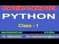 Python Tutorial Python Online Training Class - 1 by Wilson