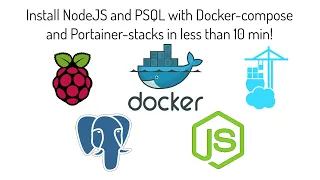 NodeJS PSQL with docker-compose and portainer