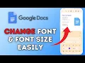 How to Change Font and Font Size in Google Docs 2025