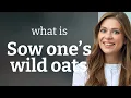 Understanding the Phrase Sow One s Wild Oats