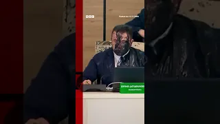 Moment Georgia Election Chief Doused In Paint By Opposition Official Georgia BBCNews 