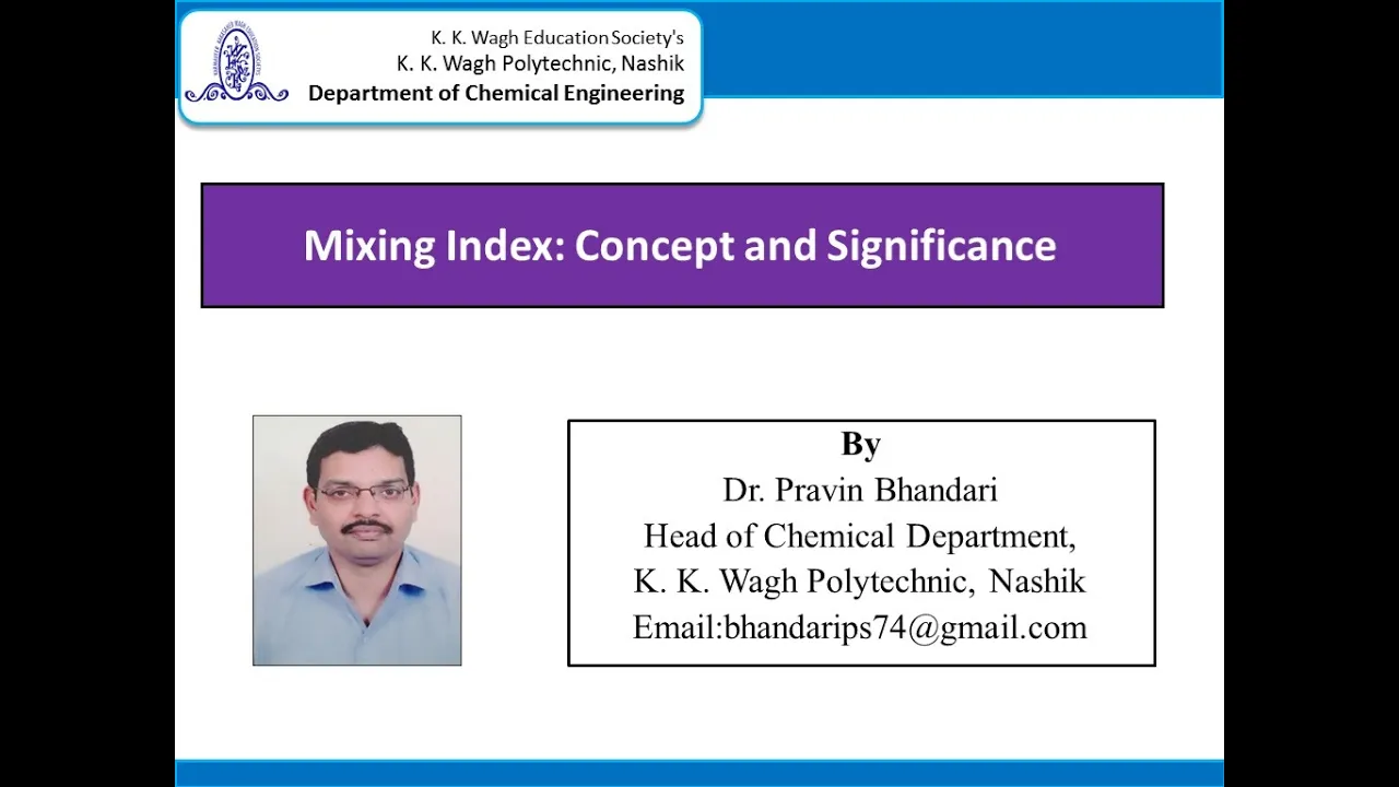 Mixing Index Concept and Significance