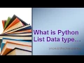 What is List in Python Python List Data Structure List Python Tutorial Python List Data Type