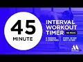45 Minute HIIT Timer Without Music - HIIT Work 40 sec Rest 20 sec
