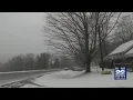 Shelburne Falls winter wonderland in New England during snowstorm