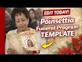 Ponsietta Funeral Program Template - The Funeral Program Site