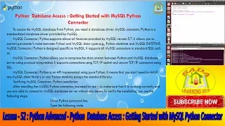 Lesson - 52 Python Advanced