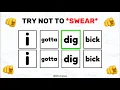 SAY THE WORD ON BEAT TRY NOT TO SWEAR CHALLENGE NEW VERSION LEVELS 1-4