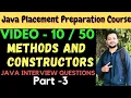 - 10 Methods and Constructors Part-3 Java Interview Preparation Playlist