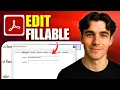 How To Edit A Fillable PDF After Saving Using Adobe Acrobat Pro DC Tutorial 2026