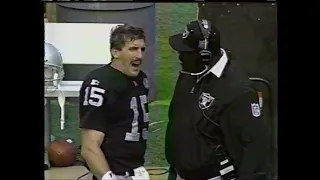 Los Angeles Raiders vs Miami Dolphins October 16 1994 Art Shell Benches QB Jeff Hostetler