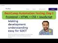 Day 1 BootCamp Learn Automation Testing Frontend HTML CSS JS