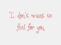 I don't want to Fall - Juris Fernandez (Lyrics)