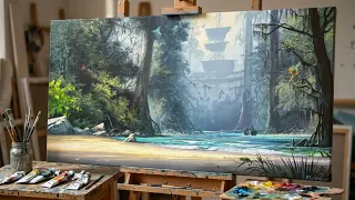 "Unknown Land" Acrylic painting. Artist - Viktor Yushkevich. #259