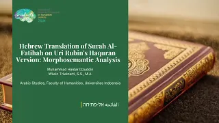 Download Hebrew Translation of Surah Al-Fatihah on Uri Rubin's Haquran Version: Morphosemantic Analysis MP3