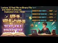 Lecture 10 Text Files vs Binary Files ASCII Unicode UTF-8 16 32 Explained in Python Urdu Hindi