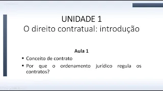 AULA 1   Introdução ao direito dos contratos
