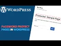 WordPress How to Password Protect a Single Page via Block Editor or Quick Edit Feature