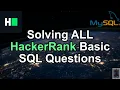 Solving HackerRank Basic SQL Problems Learn SQL SQL Practice