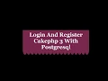 CAKEPHP 3 Register And Login Logout Tutorial
