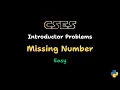 Missing Number - CSES Problem Sheet Solution Introductory Problems