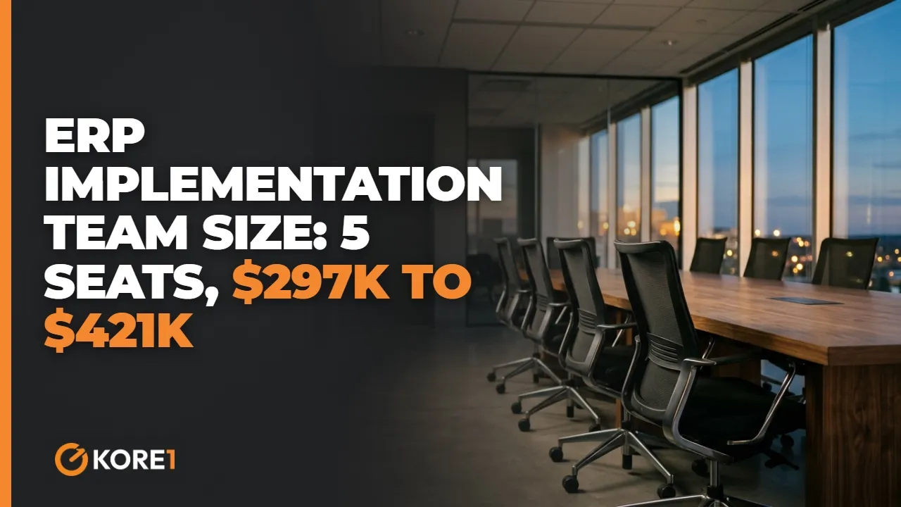 ERP Implementation Team Size: Seats, Weeks and Cost video - KORE1