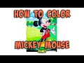 Coloring Mickey Mouse How To Coloring Pages for Kids Monday Mandala