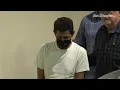 Luis Calderon arrived at the Galveston County jail Tuesday night under escort by Galveston Coun