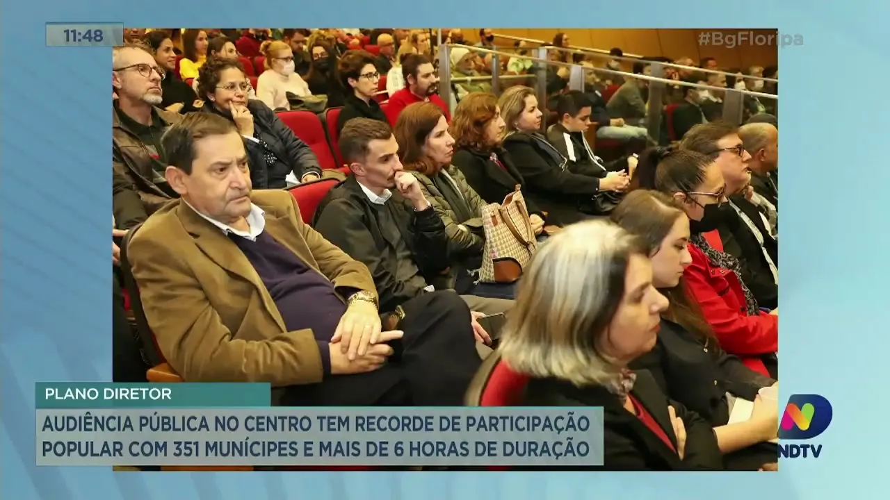 Plano Diretor: audiência pública no Centro tem recorde de participação popular com 351 munícipes