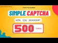 How to create simple captcha using HTML CSS JS a2zwebacademy Web Designing Development