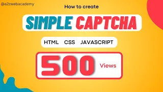 How to create simple captcha using HTML CSS JS a2zwebacademy Web Designing Development