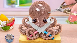 Best Of Seafood 🐙 Spanish Baby Octopus Bruschetta With Bottarga 💖 Tina Mini Cooking