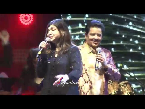 Download MP3 Chand Chhupa Badal Mein - Udit Narayan \u0026 Alka Yagnik Live Performance, Dubai