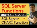 SQL Server Functions SQL Server String Functions - SQL Server CHAR Function 225 W3Schools