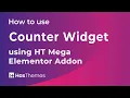 How to use Counter Widget using HT Mega Elementor Addon Part 13