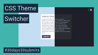 How To Create Dark Theme Switcher For Website Using CSS and JS