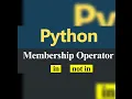 python programming tutorial - Ep06 Identity membership comparison operators with example