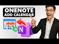 How to Add a CALENDAR to ONENOTE PAGE