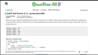 Java Practice It 5 11 randomOver900 do while do while loop random class