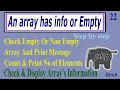 PHP Programs Check Empty or Non Empty Array Part-22 Show Elements Number Arr has info or No