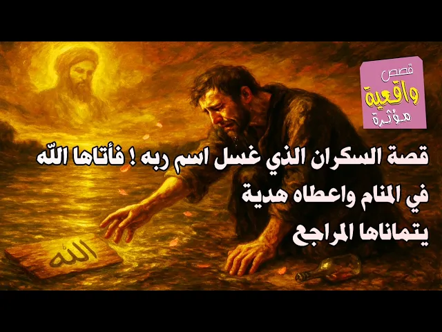 ⁣قصة السكران الذي غسل اسم ربه ! فأتاه الله في المنام واعطاه هدية يتمناها  المراجع