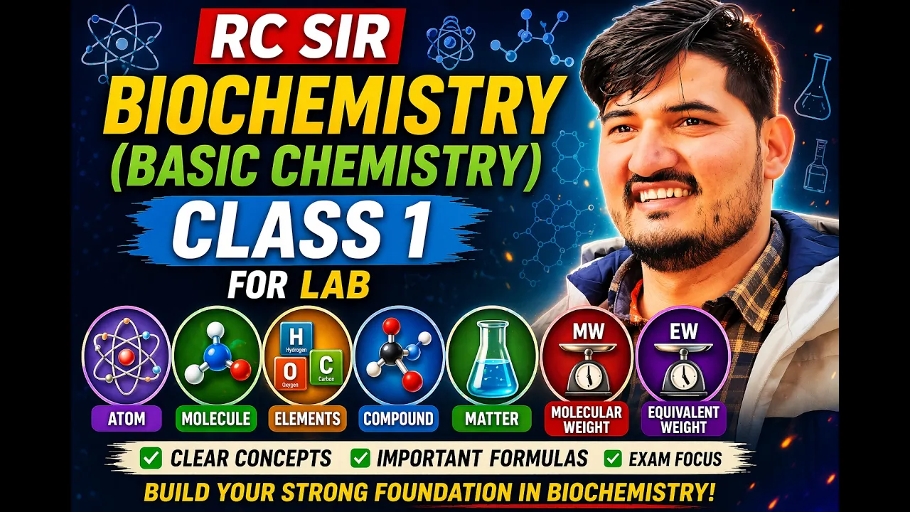 RC sir Biochemistry( Basic Chemistry) class 1