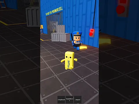 Mini butter vs police boy jr obbyπ€£π€£ #roblox #shorts