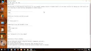php definition and basic syntax part 2