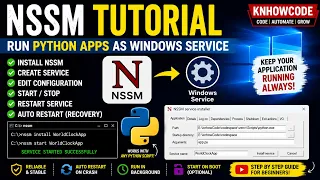 NSSM Tutorial in Hindi Install Create Edit Run Python Apps as Windows Service Complete Guide