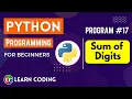 Sum of Digits Program in Python Learn Coding