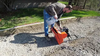 Retaining Wall Part 2 Using a Harbor Freight Plate Compactor - LEARN FROM MY MISTAKE