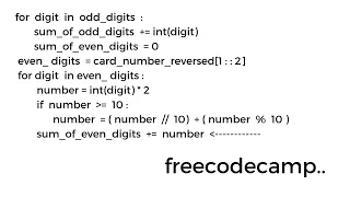lmplementing the Luhn Algorithm Python Beta Certification Step 30