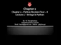 Chapter 2 - Lecture 1