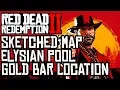 Red Dead Redemption 2 Sketched Map Elysian Pool Gold Bar Location